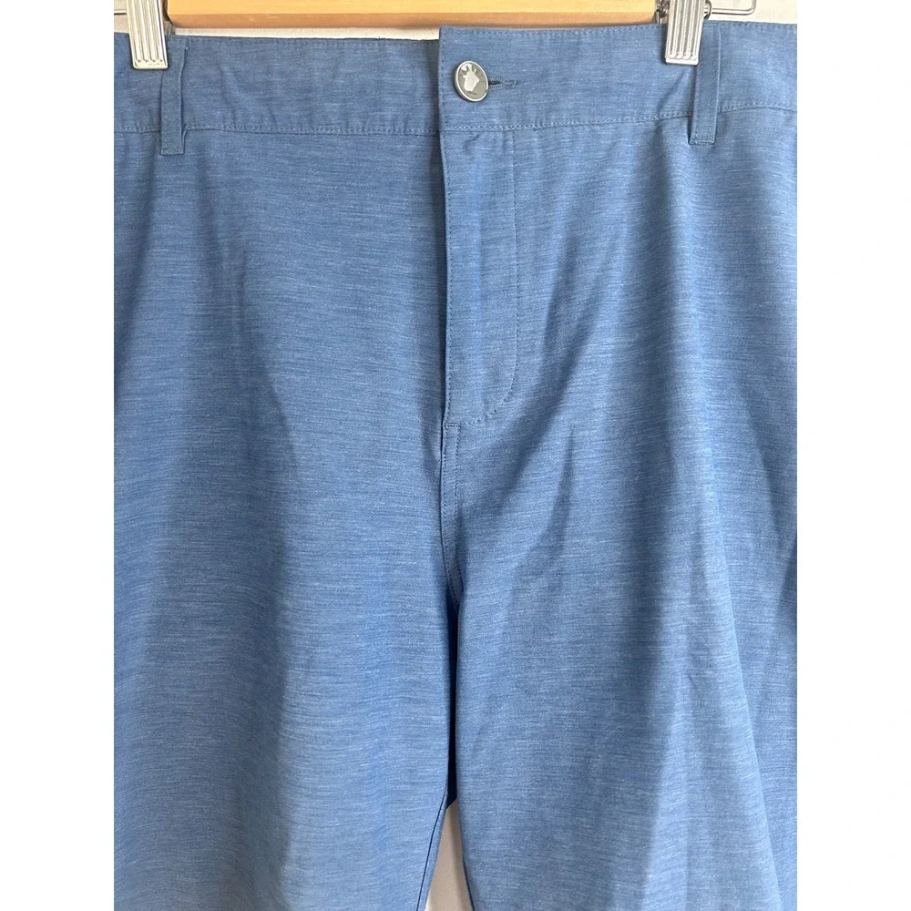 Faherty All Day Shorts Mens 38 Blue Heathered Hybrid Quick Dry Stretch‎ Summer